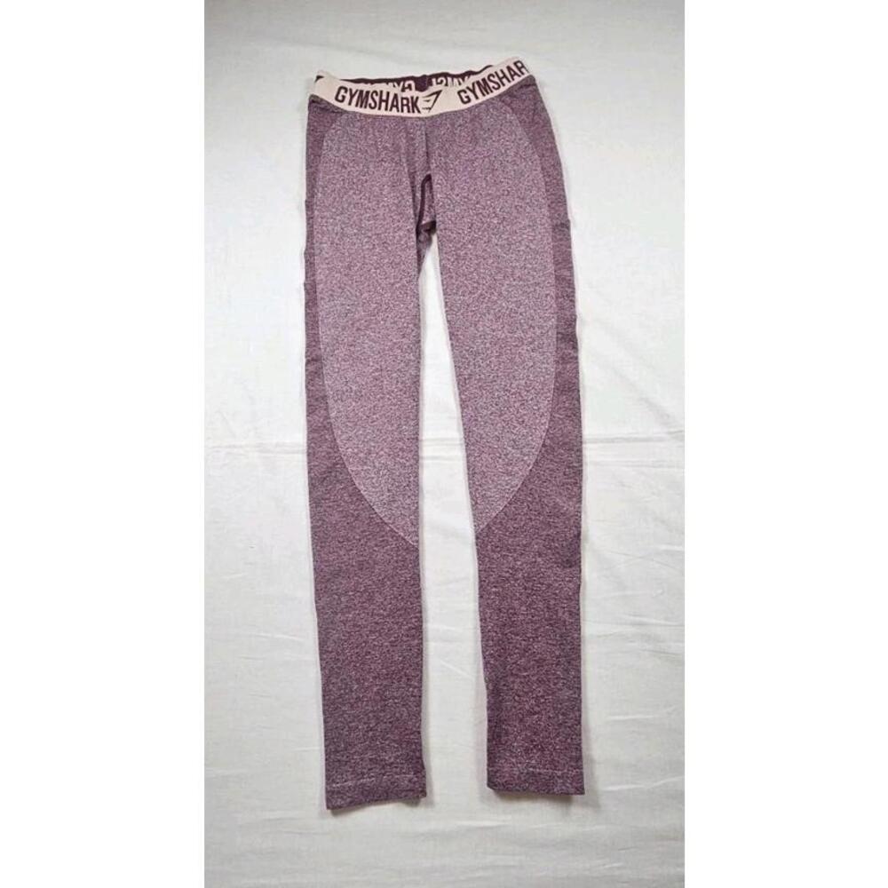 Gymshark Flex Low Rise Leggings Women's Size S‎ Red Pink Spell Out  Stretch EUC